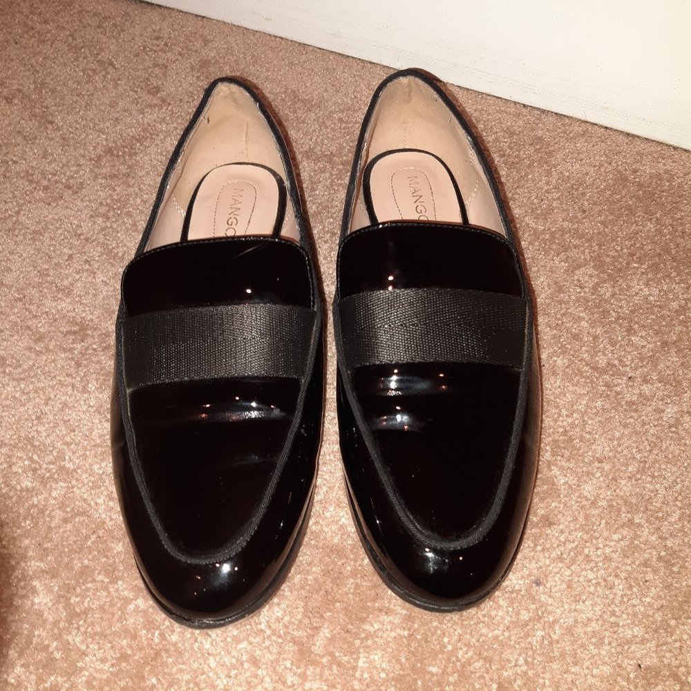 Mango Patent Leather Loafer - 8
